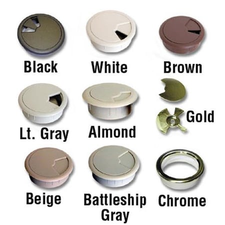 Custom Plastics Business Custom Plastics CPF 2501 Cable Grommet; White - 2 in. CPF 2501